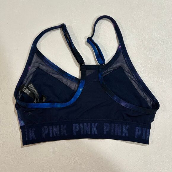PINK Victoria’s Secret Sport Bra Galaxy Print Mesh Back Size XS - Picture 2 of 5
